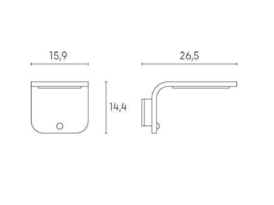 Applique Solare 3W Led 4000K  linea street  nero - Samnite