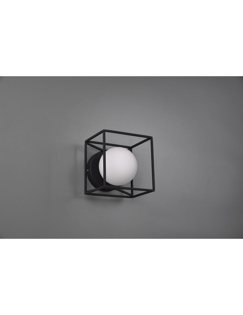 Applique-Plafoniera Gabbia 1xG9 Nero Opaco 14x14 cm Trio Lighting - Samnite