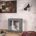 Biocamino design  da terra bioetanolo grigio cromo cm 60 x 2 h 60 - Samnite