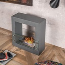 Biocamino design  da terra bioetanolo grigio cromo cm 60 x 2 h 60 - Samnite