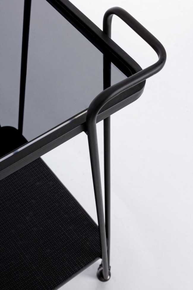 Carrello Zaira in metallo nero - Samnite