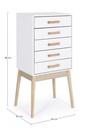 Cassettiera ORDINARY bianca 5 cassetti 88h cm - Samnite