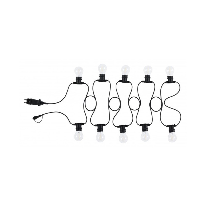 Catena luci esterno Bright 10 LED Trasparenti 8,4m - Samnite