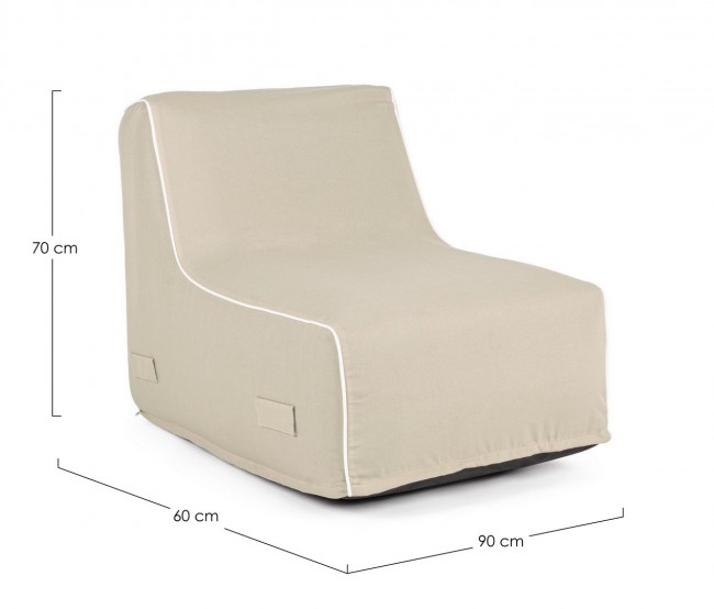 Chaise Longue Rihanna Gonfiabile Beige - Samnite