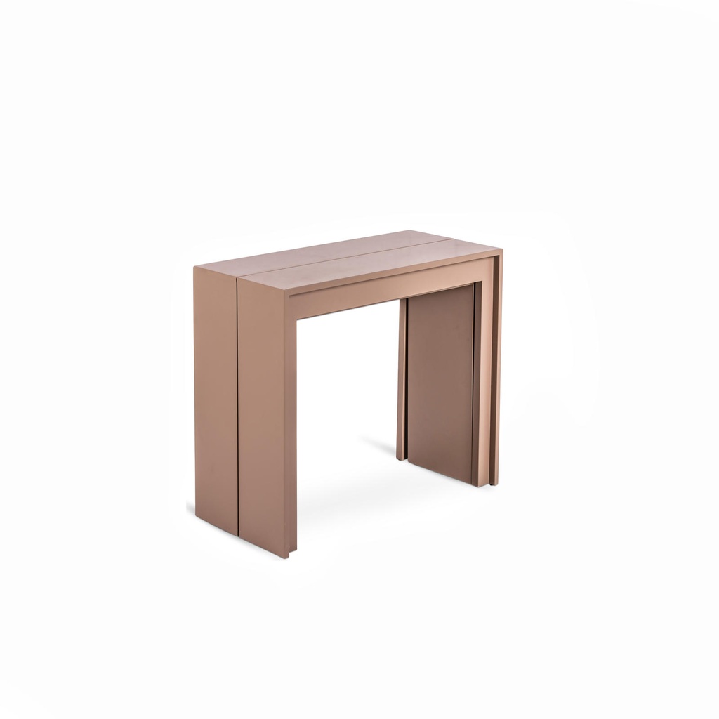Consolle allungabile antigraffio in mdf laccato tortora 90x42,5/302,5x76h cm  - Samnite