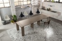 Consolle allungabile antigraffio in mdf laccato tortora 90x42,5/302,5x76h cm  - Samnite