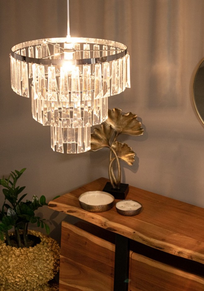 Decorazione poliresina Ginko altezza cm 53 - Samnite