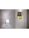 Applique Moderna Oro con Paralume Nero e Spot Led Marriot Trio Lighting