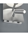 Applique Moderna Paralume Bianco e Spot Led Marriot Nichel Trio Lighting
