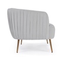 Divano 2 posti effetto velluto grigio chiaro Linsay cm 129 - Samnite