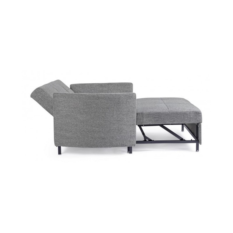 Divano letto due posti CLAYTON Grigio 166x88x h84 cm - Samnite