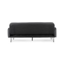 Divano letto tre posti in tessuto Nero BRIDJET 200x82x h81 cm - Samnite