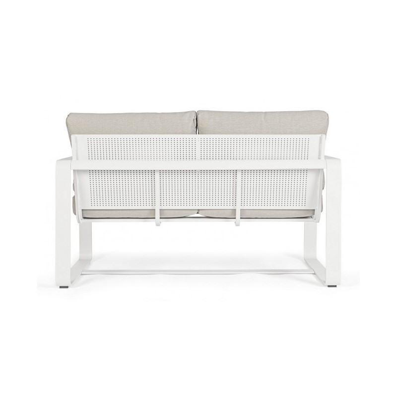 Divano per esterno due posti Bianco MERRIGAN 134x78x h84 cm - Samnite