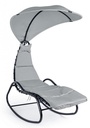 Dondolo Chaise Longue da esterno Baffin Antracite - Samnite