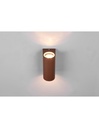 Applique Parete Cilindro Doppia Emissione GU10 Roya Ruggine IP44 Trio Lighting