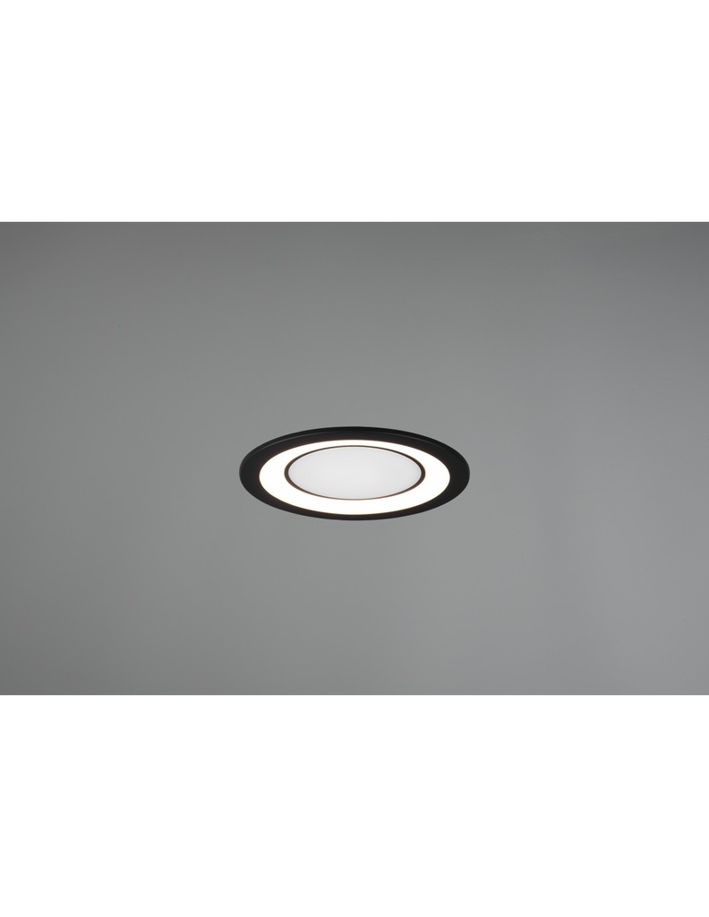 Faretto da Incasso Core Nero Led 10w 3000k Ø14 cm Trio Lighting - Samnite