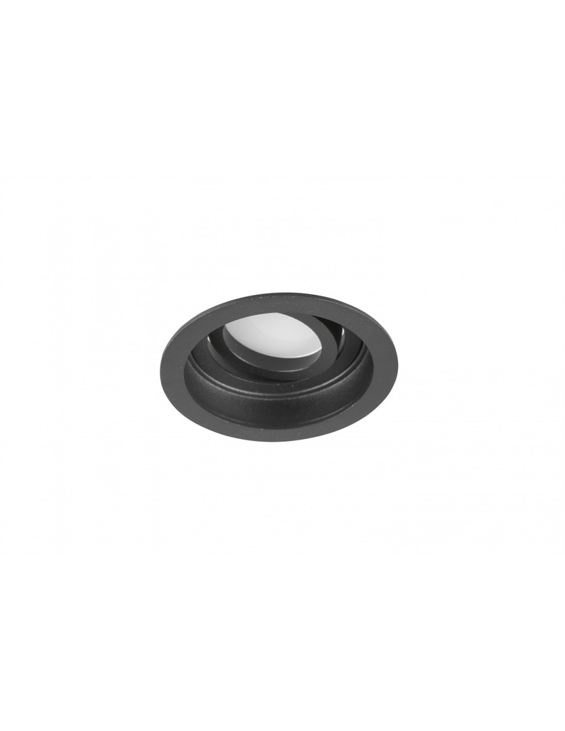 Faretto da Incasso Rotondo Kenai 1xGU10 Nero Ø9 cm Trio Lighting - Samnite