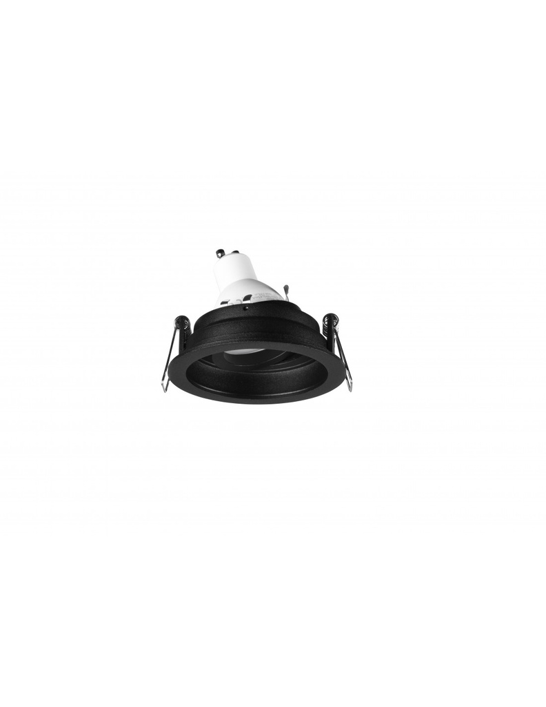 Faretto da Incasso Rotondo Kenai 1xGU10 Nero Ø9 cm Trio Lighting - Samnite