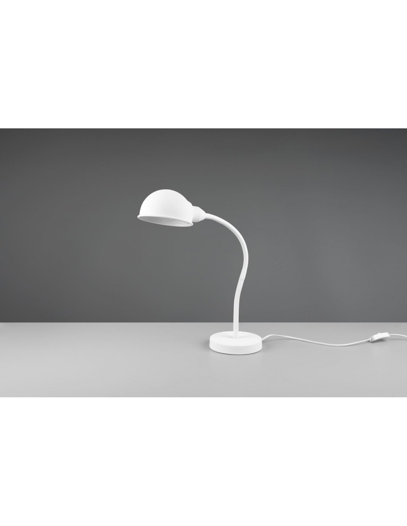 Lampada Bianca Scrivania Braccio Flessibile Perry Trio Lighting - Samnite
