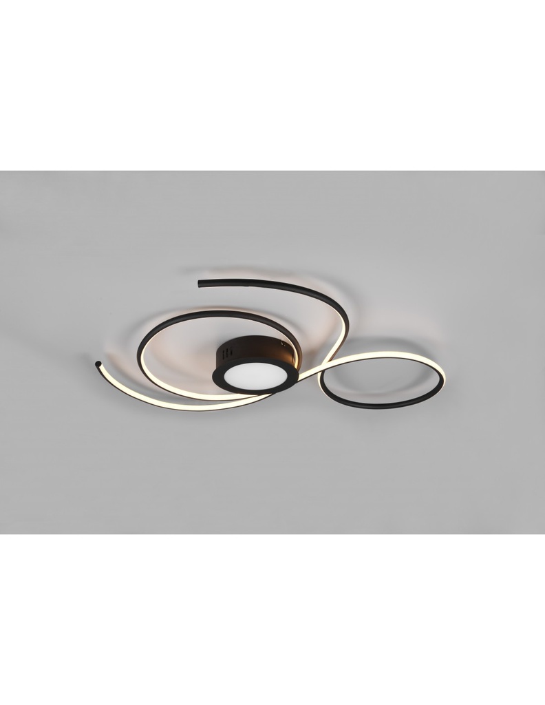 Lampada Circolare Soffitto Parete Moderna Led Dimmer Jive Nero Trio Lighting - Samnite