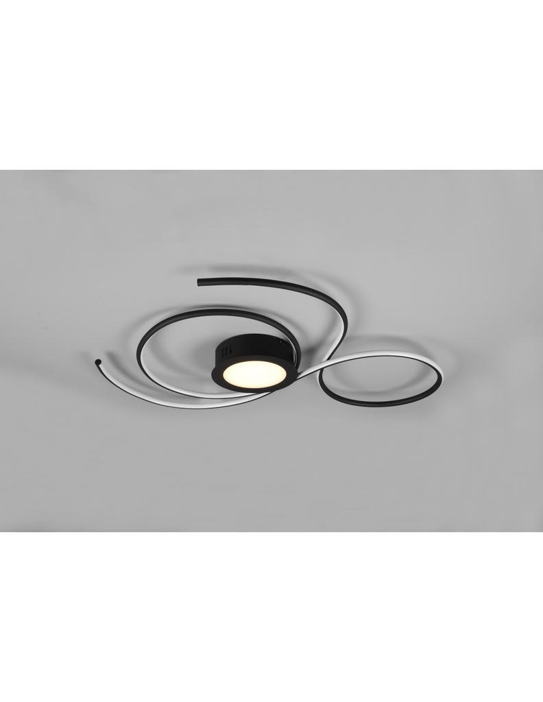 Lampada Circolare Soffitto Parete Moderna Led Dimmer Jive Nero Trio Lighting - Samnite