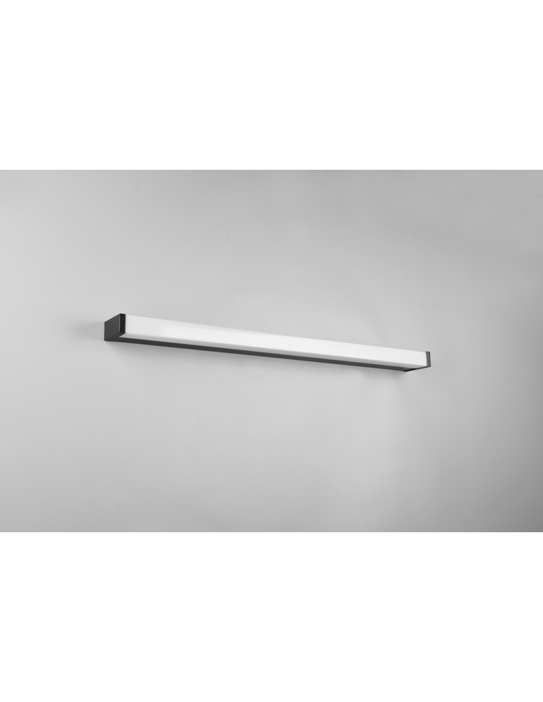 Lampada Da Parete Bagno IP44 Led 12w Fabio Nero L80 cm Trio Lighting - Samnite