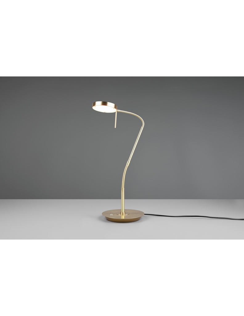 Lampada Flessibile Scrivania Monza Led Touch Dimmer Ottone Trio Lighting - Samnite