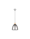 Lampada Sospensione Cucina Jagger Metallo Nichel Inserto Legno Trio Lighting - Samnite