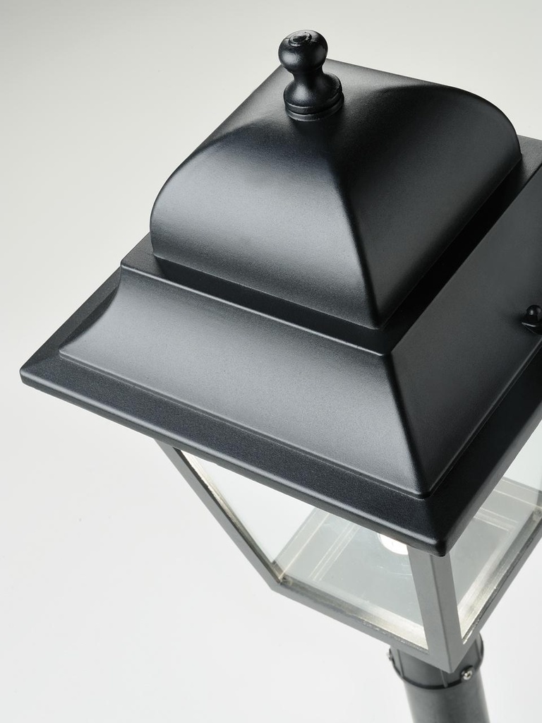 Lampada Sospesa in Alluminio Pressofuso con Diffusori in Vetro Trasparente nero - Samnite