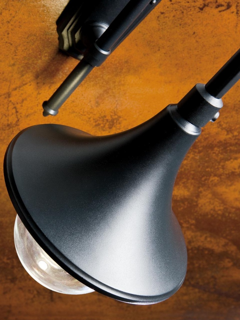 Lampada da esterno in alluminio pressofuso con diffusore trasparente - Altezza max 150mm - Potenza max 60W nero - Samnite
