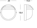 Applique Picc. E27  linea palpebra tonda  nero