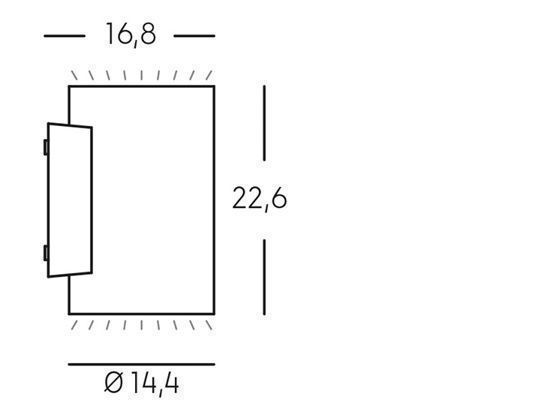 Lampada da parete in alluminio pressofuso con diffusori in vetro trasparente - 40W, 4242 lumen, luce calda alluminio - Samnite