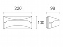 Applique 10W Led 4000K  linea dome  grafite - Samnite
