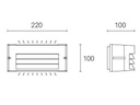 Applique 10W Led 4000K  linea kobe  bianco - Samnite