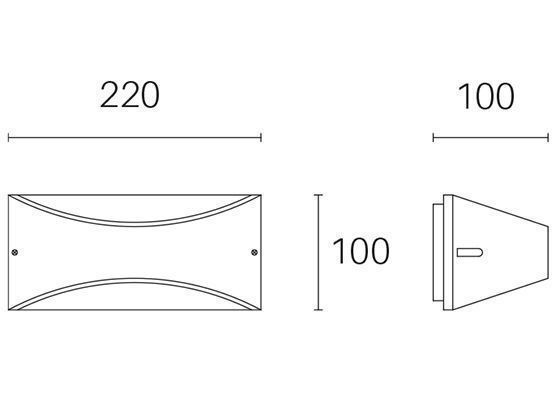 Applique 10W Led 4000K  linea lhasa  bianco - Samnite