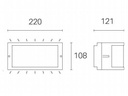 Applique 10W Led 4000K  linea petit  grafite - Samnite