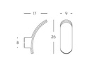 Applique 12W Led 4000K  linea virgola  grafite - Samnite