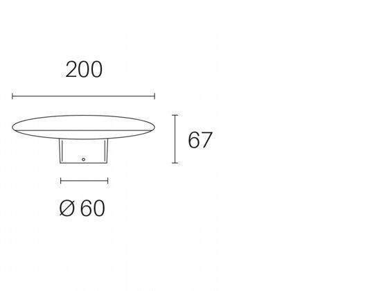 Applique 18W Led 3000K  linea head  bianco - Samnite