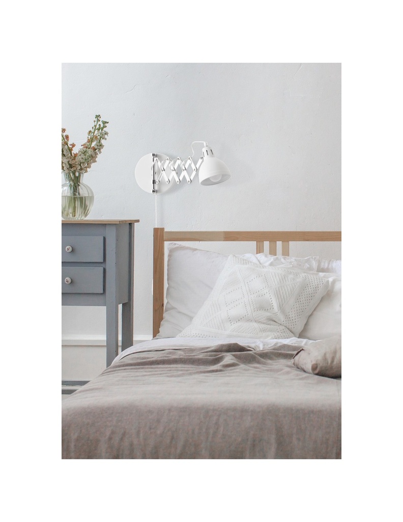 Applique 1x E14 Scissor Bianco Orientabile Trio Lighting - Samnite
