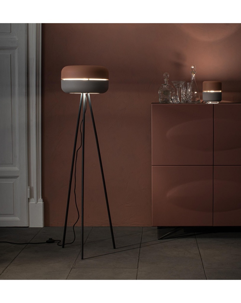 Lampada da terra Idra in metallo rosa e grigio STS - Samnite