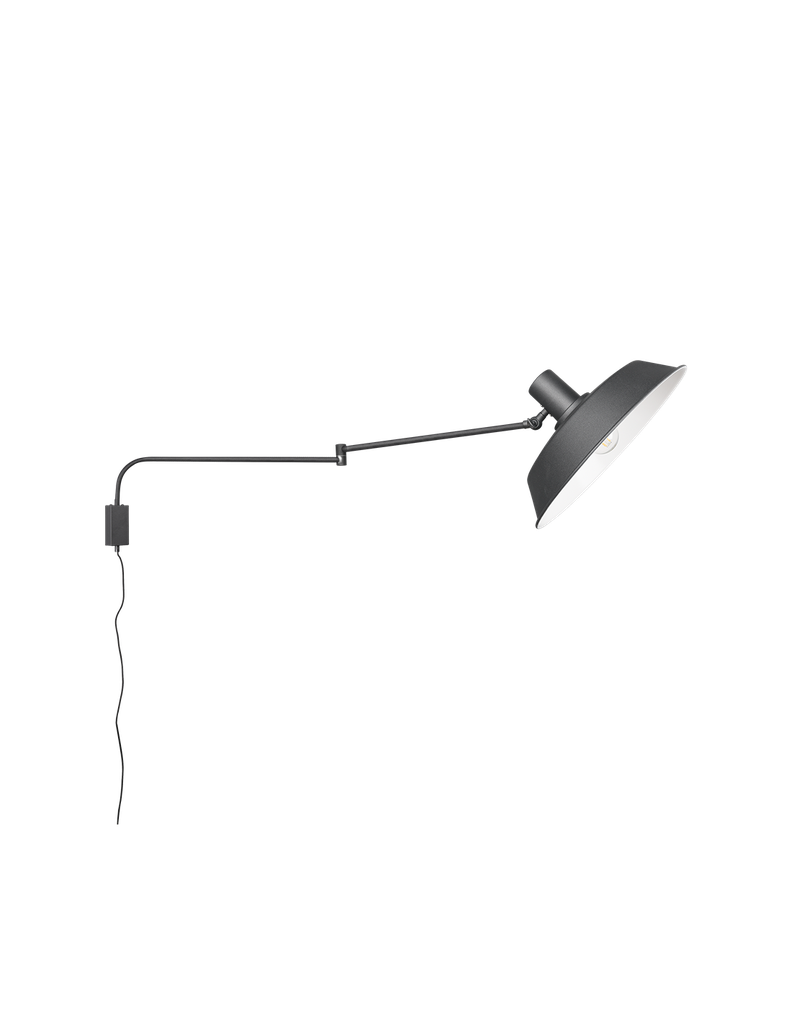Applique 1xE27 Bolder Nero Orientabile L35 cm Trio Lighting - Samnite