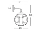Applique 20W Led 4000K  linea cage  bianco - Samnite