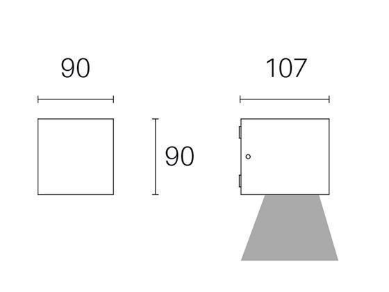 Applique 6W Led 3000K  linea lula  bianco - Samnite