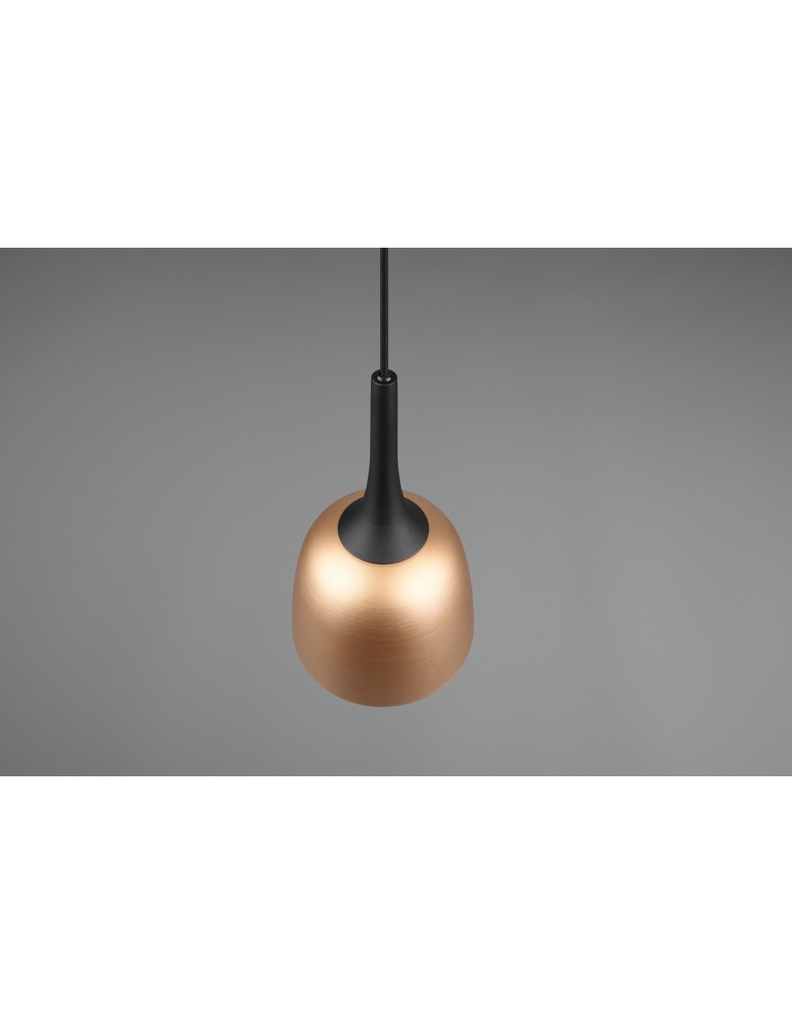Lampadario Lineare 3 Pendel Sospesi Ottone Chiron Trio Lighting - Samnite