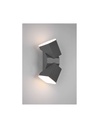 Applique Doppio Led Orientabile Avon Alluminio Antracite IP54 Trio Lighting - Samnite