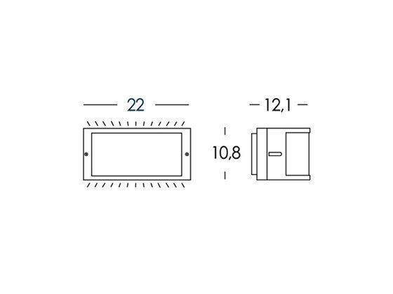 Applique E27  linea bia  bianco - Samnite