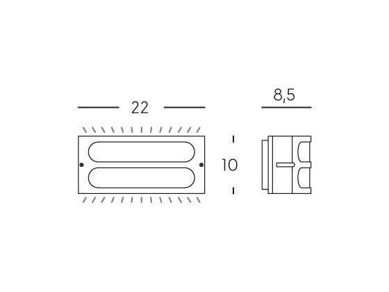 Applique E27  linea squba  caffe' - Samnite
