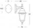 Applique Piccola In Basso E27  linea nano  bianco