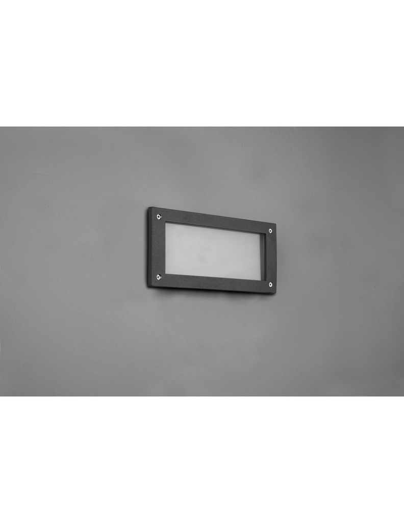 Applique Led Segnapasso Per Esterno Kelly Alluminio Antracite IP44 Trio Lighting - Samnite