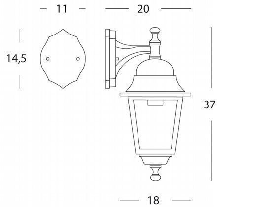 Applique Piccola In Basso  linea old  biancoargento - Samnite